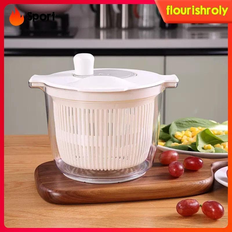 [Flourishroly2] Centrífuga De Salada Com Manivela , Fácil De Drenar , Cesta De Lavagem , Secador De Alface , Produto Com