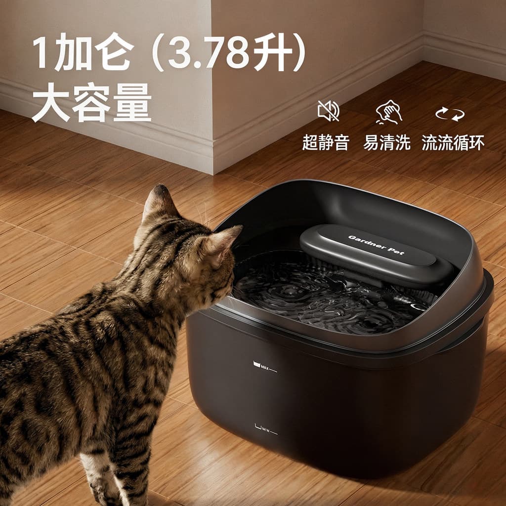 Dispensador de água para gatos, grande capacidade, fluxo silencioso, animal de estimação, inteligente, gato, cachorro, a