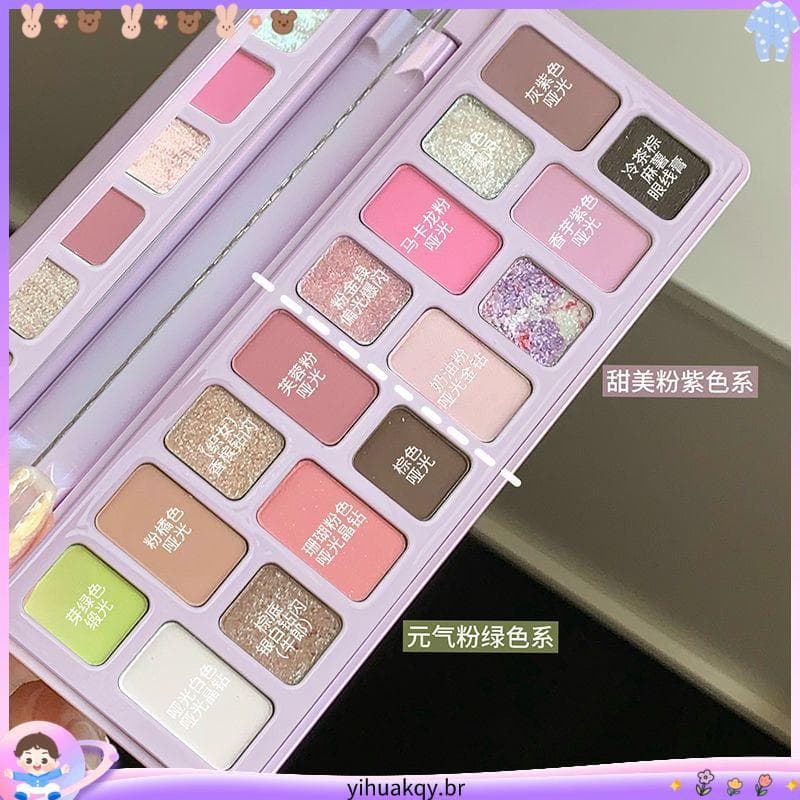 Paleta de sombras Sparrow Leap de 16 cores Dopamina Doce Rosa Fosco Perolado Suave Puro Desejo Estilo Fino Piscando Suav