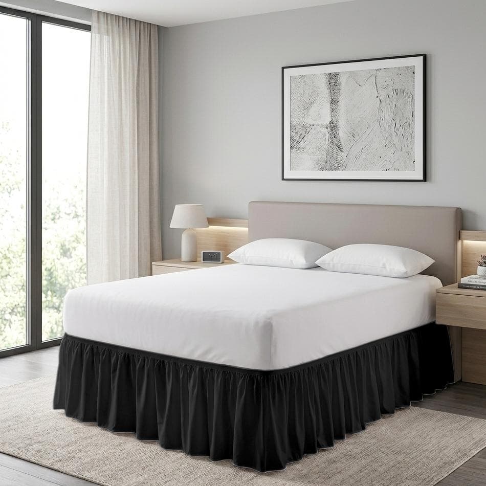 Saia Universal para Cama Box Solteiro Casal Queen King com Elástico Elegante Cobre Todo o Box Macio