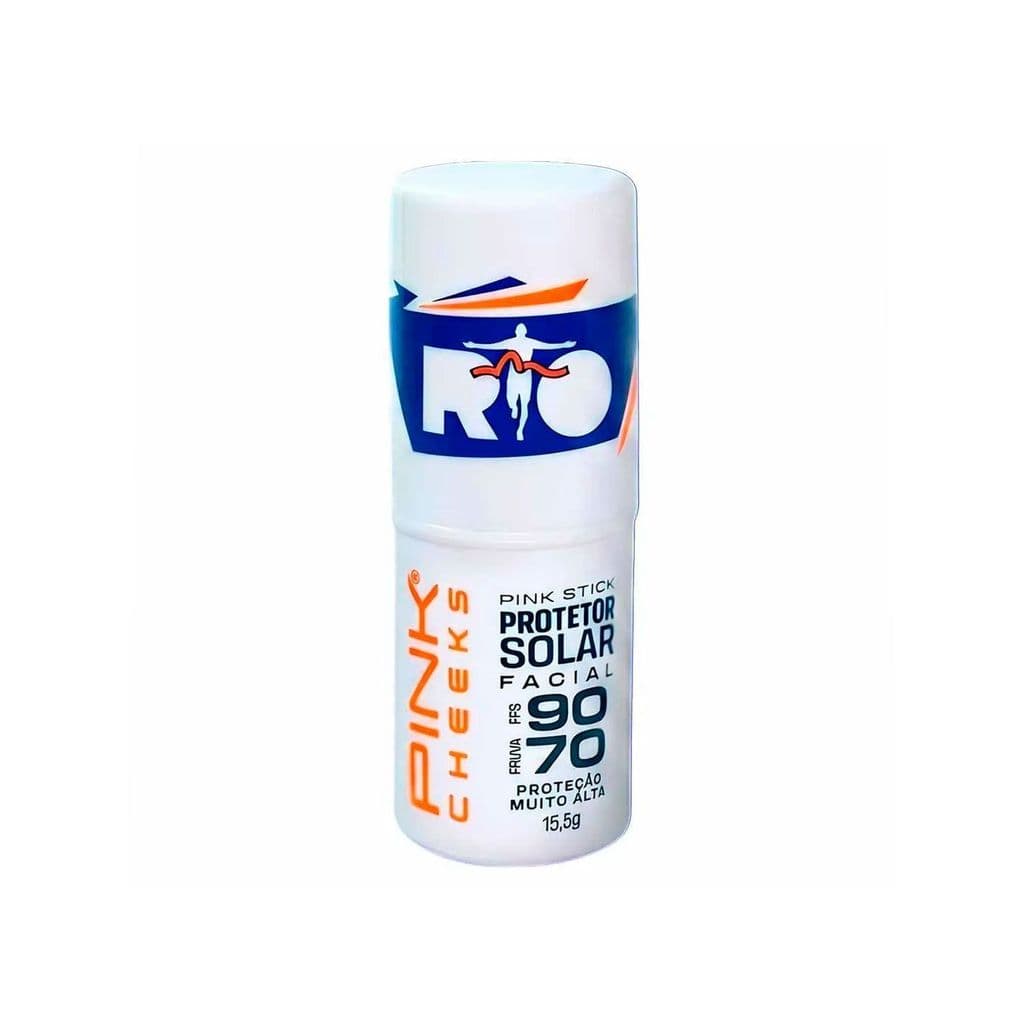 Protetor Solar Facial Pinkcheeks Pink Stick 42km Rio FPS 90 FPUVA 70 15,5g Maratona do Rio