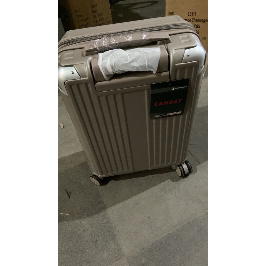 MALA DE VIAGEM EXPANSÍVEL COM RODINHAS DOURADO CHAMPAGNE