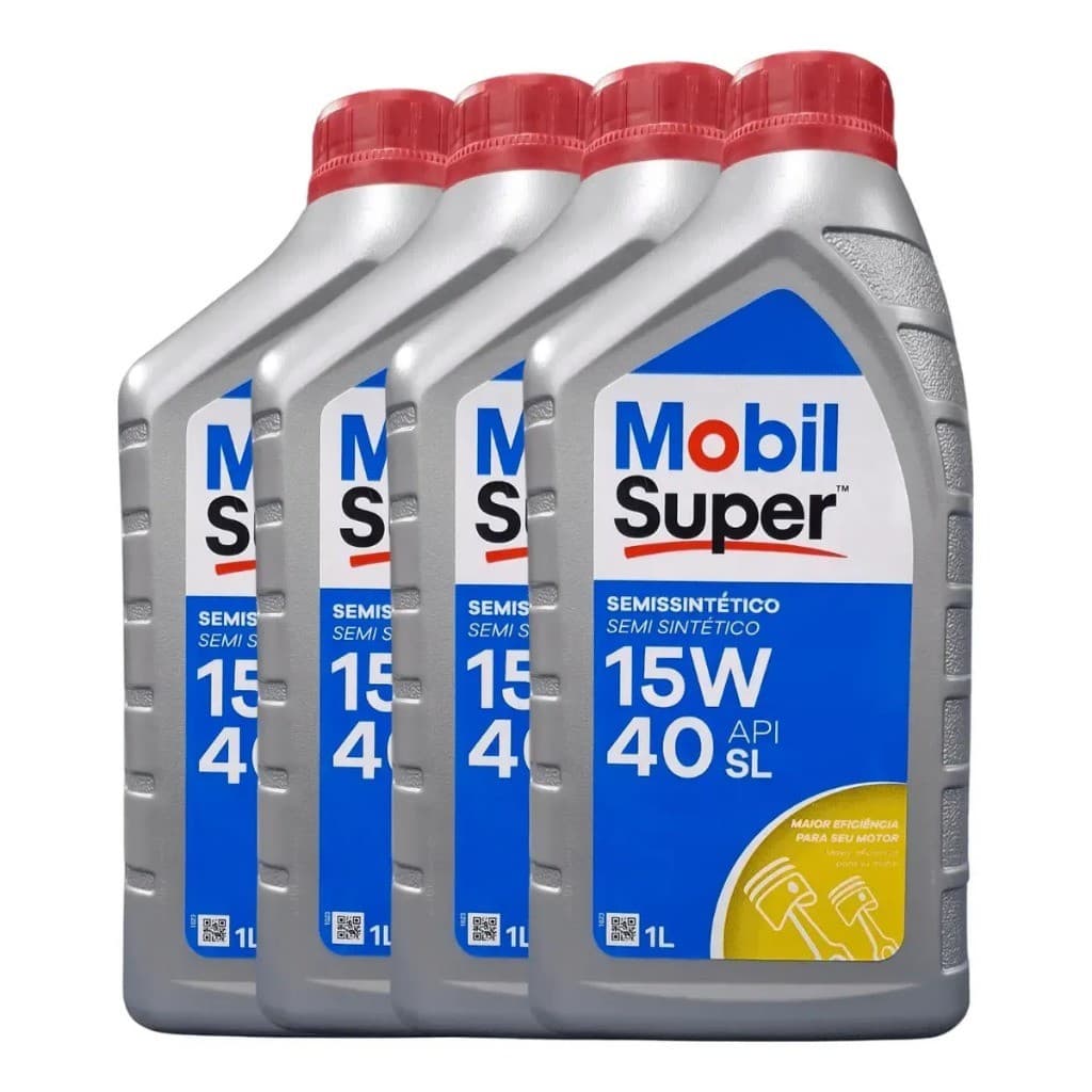 KIT 4 LITROS MOBIL 15W40 SEMISSINTÉTICO