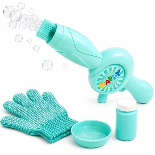 Lança Bolha Sabão Automático Infantil Azul Brinquedo Divertido Fácil Uso Seguro Festa Crianças