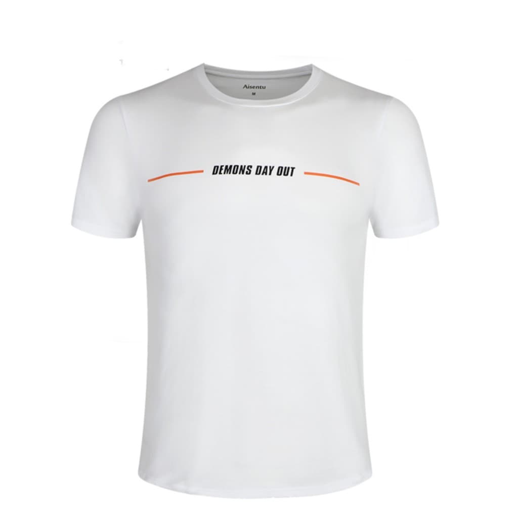 Algodão puro 210g engrossado 40 contagem fio de fio duplo confortável respirável de manga curta camiseta masculina na mo