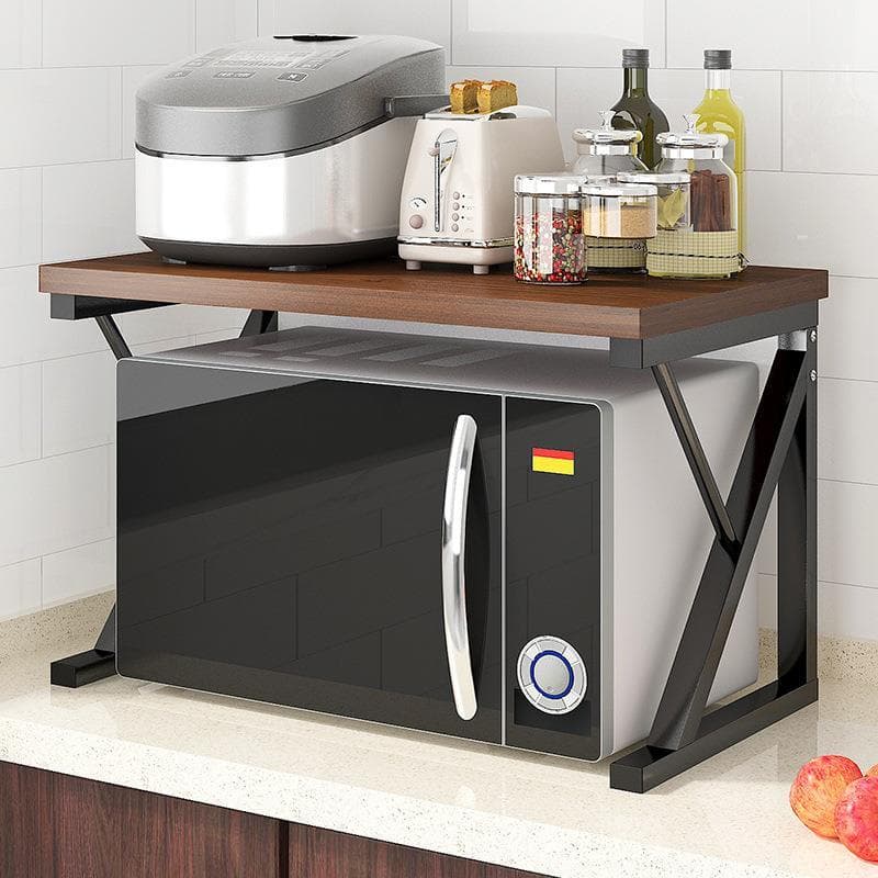 ZT cozinha forno de microondas rack bancada tempero rack de armazenamento doméstico rack de chão dupla camada Desktop