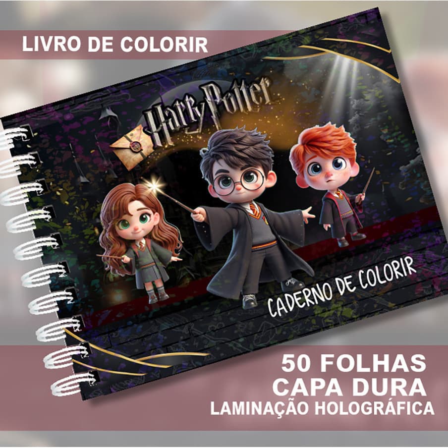 Livro de Colorir HARRY POTTER  com 50 Desenhos