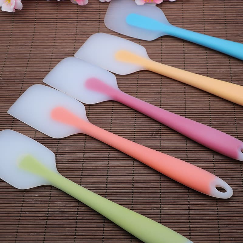 Espátula de silicone integrada, resistente a altas temperaturas, espátula de silicone para bolo, pão, creme, faca de mis