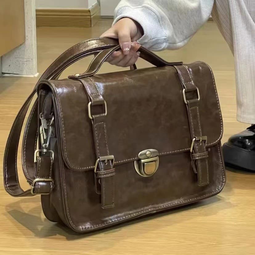Outono inverno Retro fivela saco do mensageiro japonês jk uniforme saco de classe Casual moda Commuter maleta saco do me