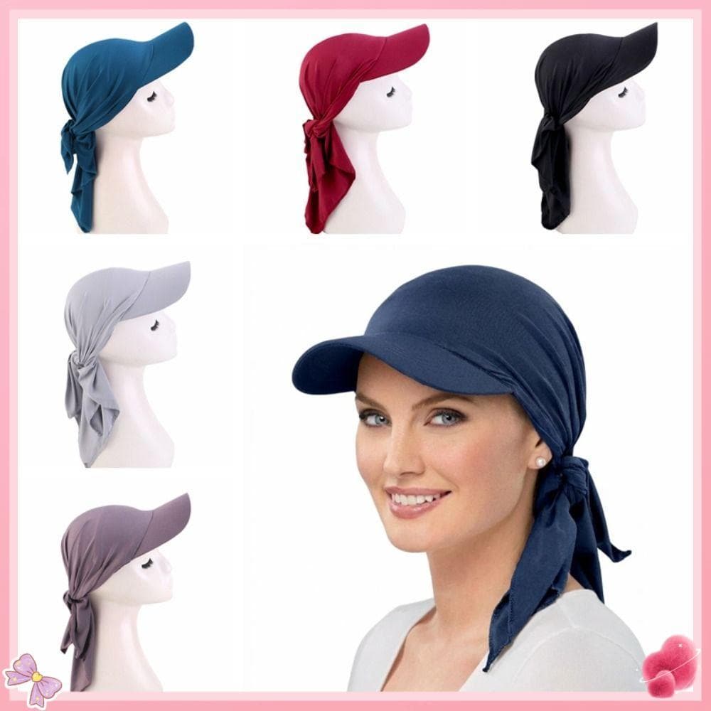 Chapéu Turbante , Chapéus De Guarda-Sol De Cor Sólida De Poliéster Elastano , Boné De Beisebol Com Aba Curva Prot