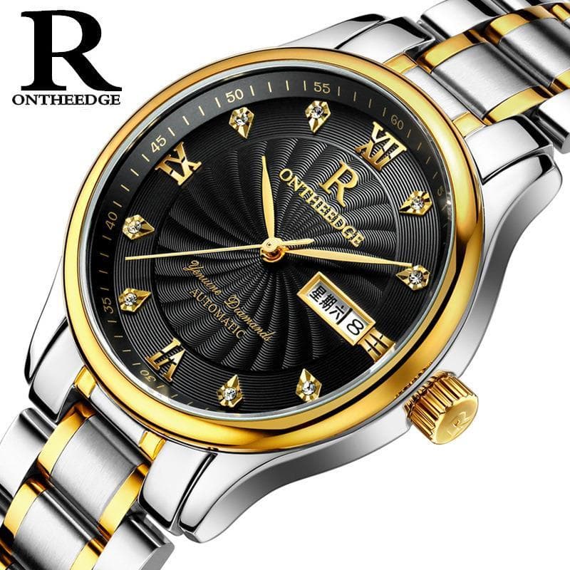 Relógio de quartzo genuíno Ultra-fino à prova dwaterproof água banda de aço inoxidável relógio masculino estudante relóg
