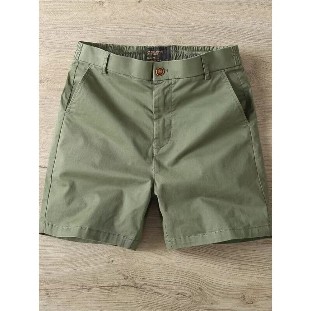 Verão novo estilo calças de quarto masculino Casual fino-ajuste macacão reto Shorts Micro-estiramento calças de três pon