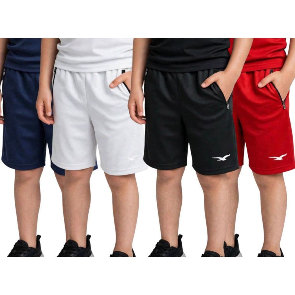 Kit 4 Bermudas Infantil Menino Chimpa Poliéster Esportiva