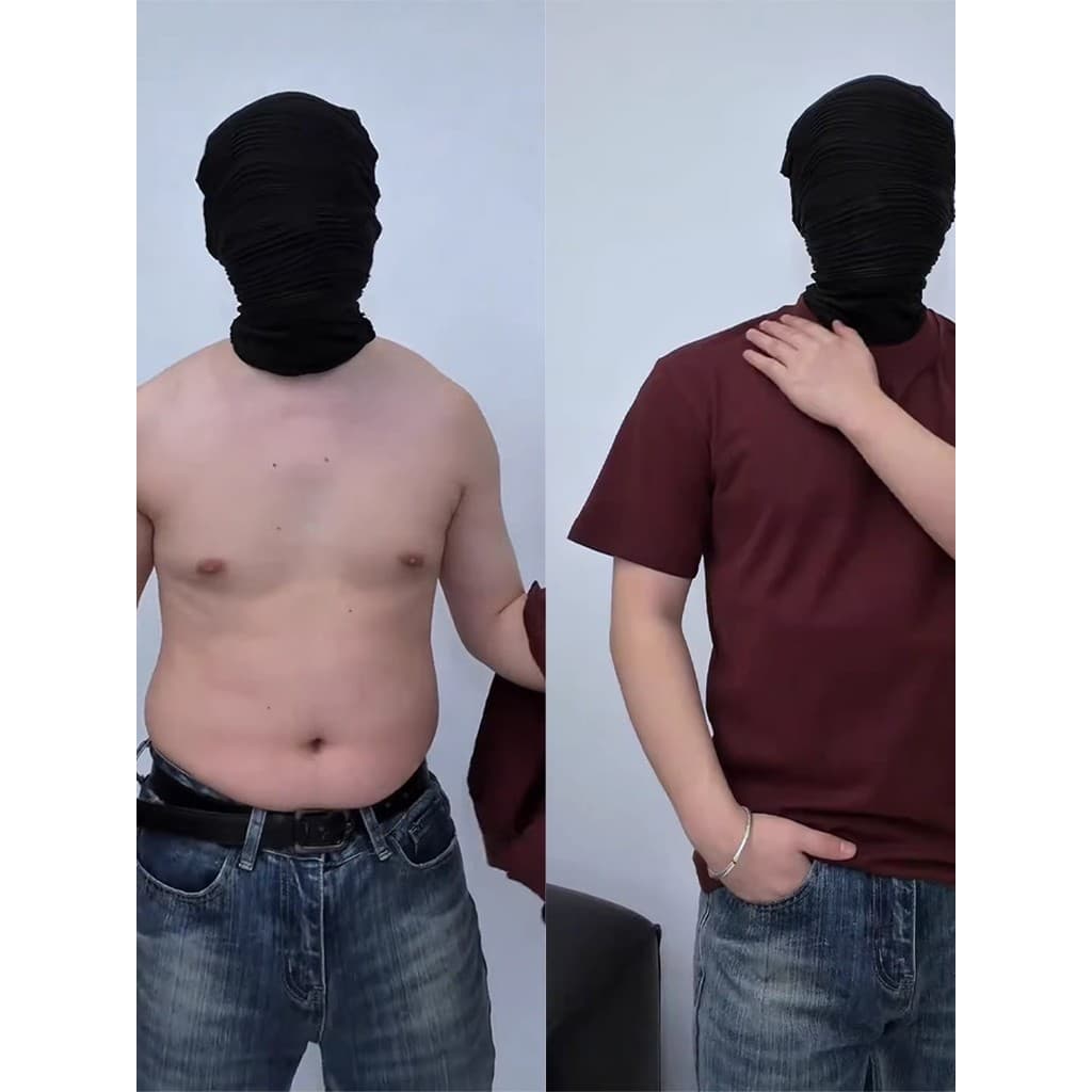 Americano pesado puro algodão de manga curta masculino verão cleanfit vinho vermelho genuíno ombro mais magro olhar cami