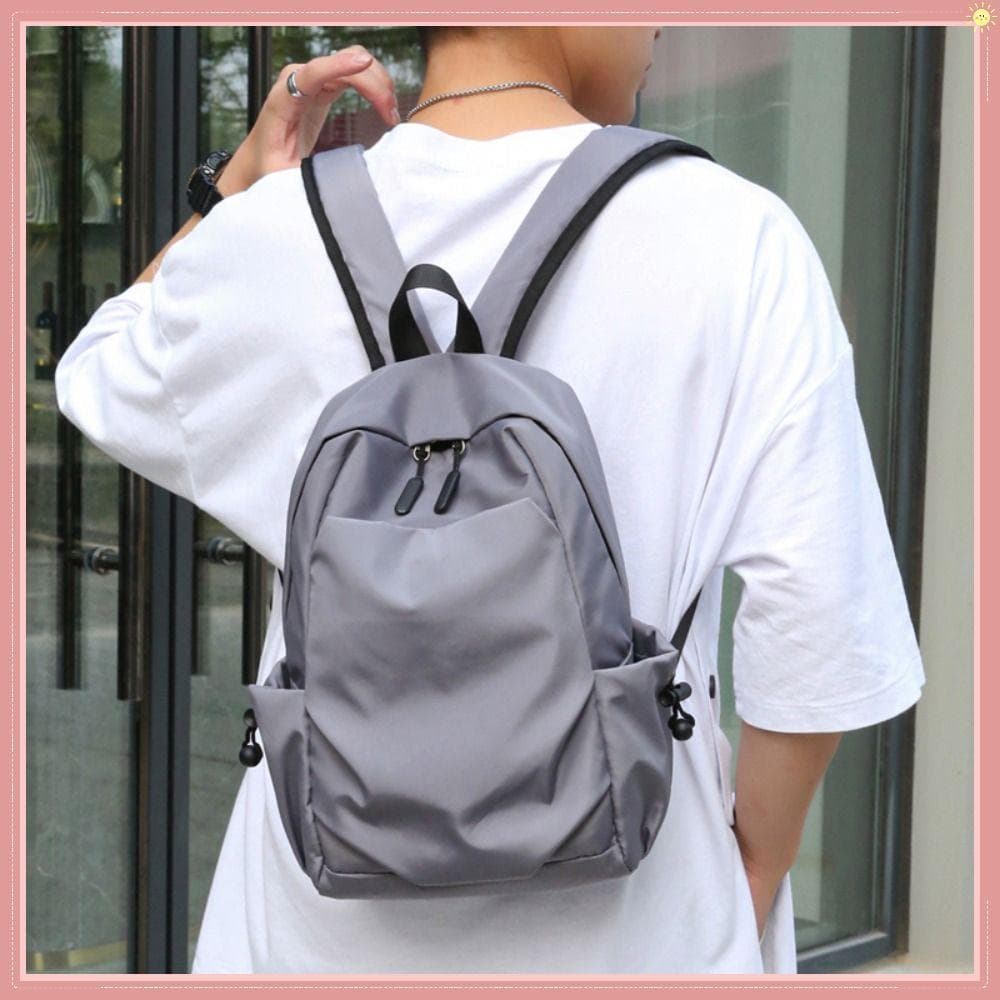 Bolsa Escolar De Ombro Pequeno , Mini Mochila Masculina Leve , Mochilas Masculinas De Viagem De Cor Sólida