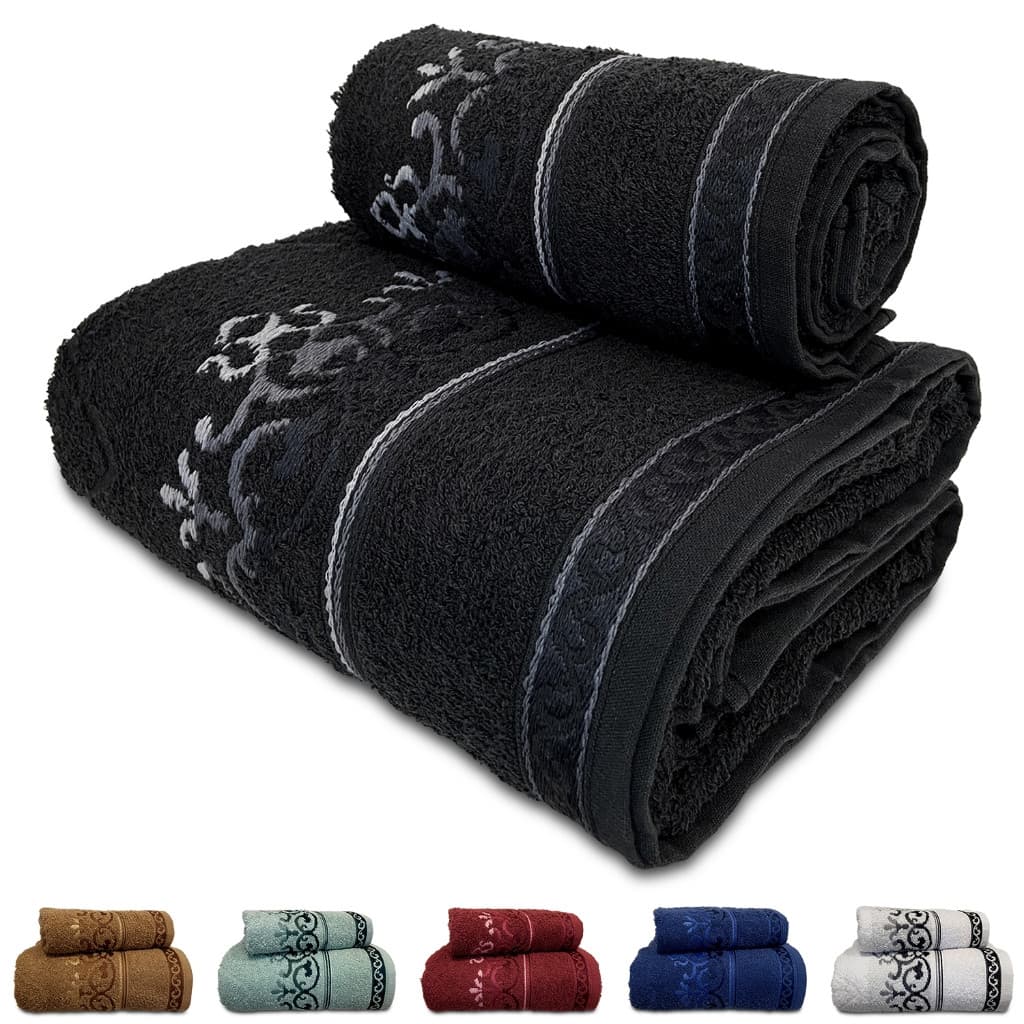Toalha de Banho e Rosto 100% Algodão – Grande Macia e Alta Absorção – Castle Valletex