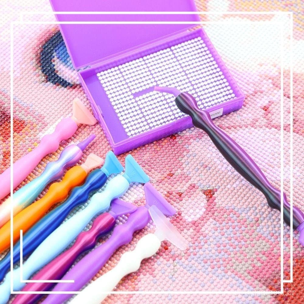 Caneta De Pintura Diamante 5D , Canetas De Substituição Para Artesanato DIY Broca De Ponto , Com Pontas Multifunc