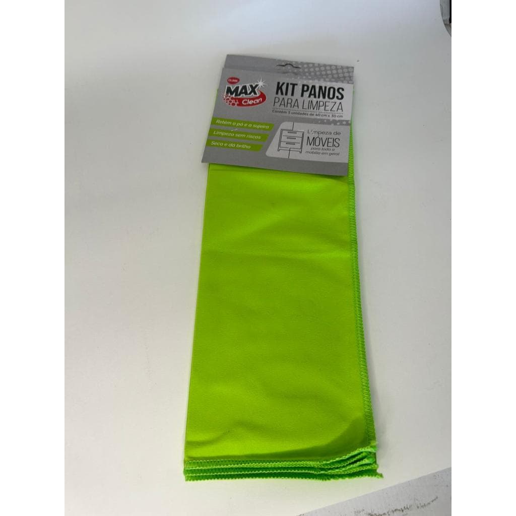 Pano Limpeza Kit 3 Pçs Poliester 40 Cm X 30 cm