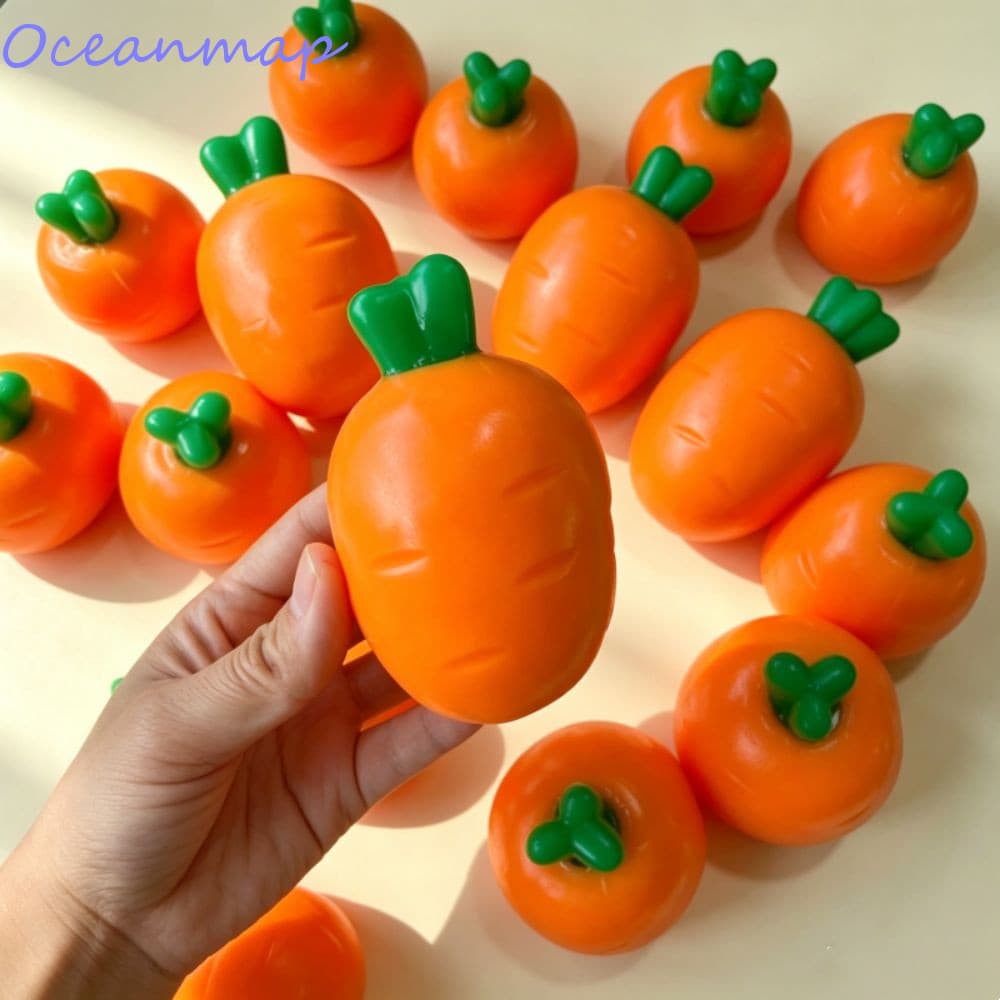 OCEANMAP Cenoura Crocante , Aperto De Relaxante À Mão , Bonito Blocos Shapable Feitos Recheados Squishy