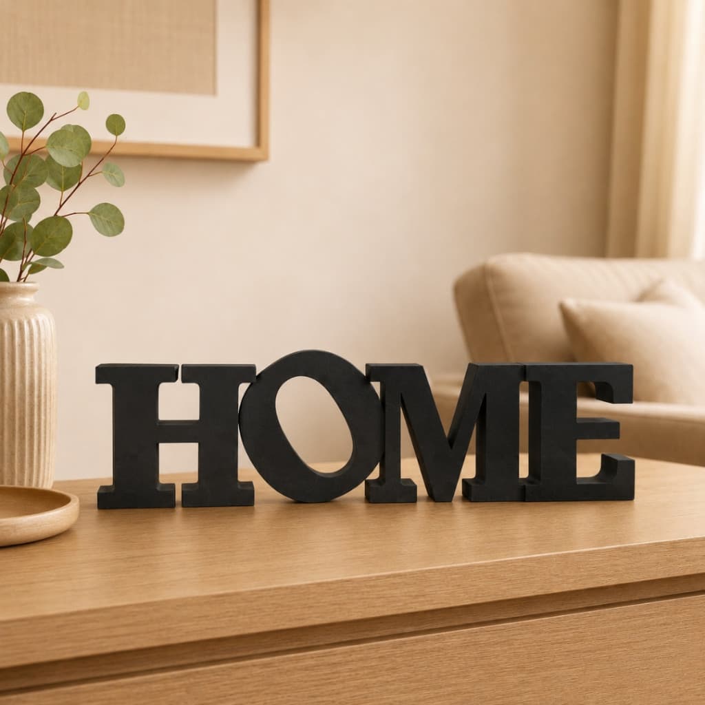 Letreiro Home Decorativo 3D  - Para Sala, Quarto, Escritório - Enfeite Moderno para Casa
