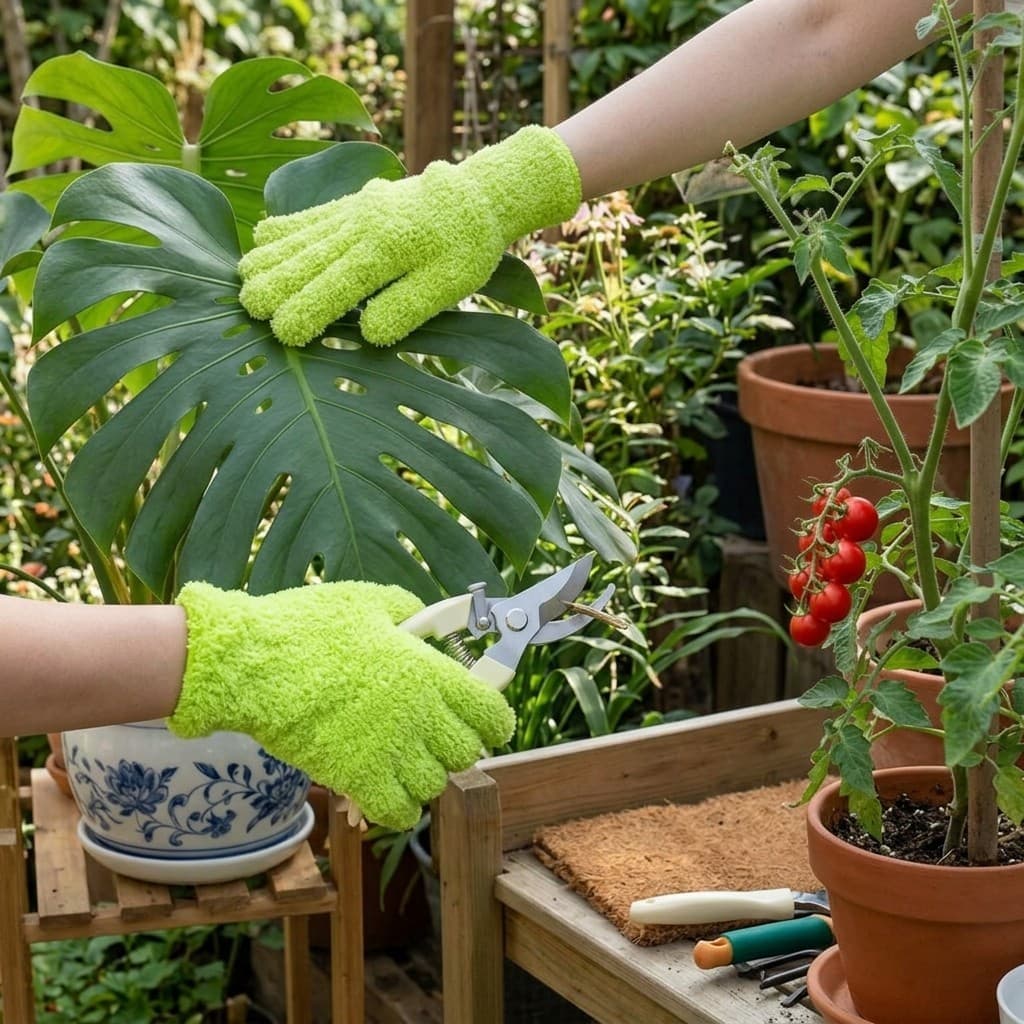Luvas De Jardinagem Com Tesouras De Poda Embutidas Antiderrapantes E Respiráveis Planta Conjunto De Ferramentas De Limpe