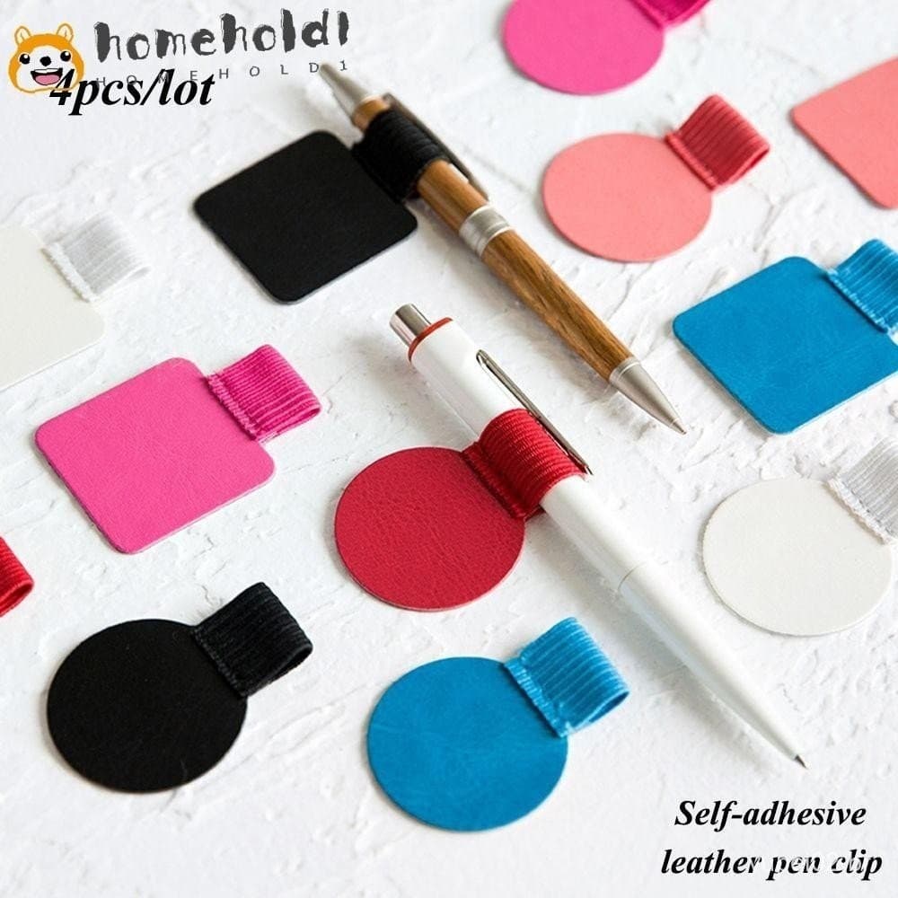 4PCS Porta-Caneta Auto-Adesivo Suprimentos De Escritório Conveniente Papelaria Elástico Loop
