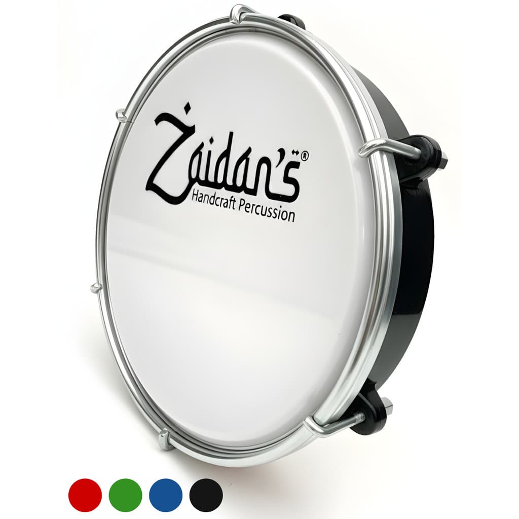 Tamborim Zaidans Pele Leitosa 6 Pol Escola Bloco Samba Percussão Infantil Adulto Cor Preto