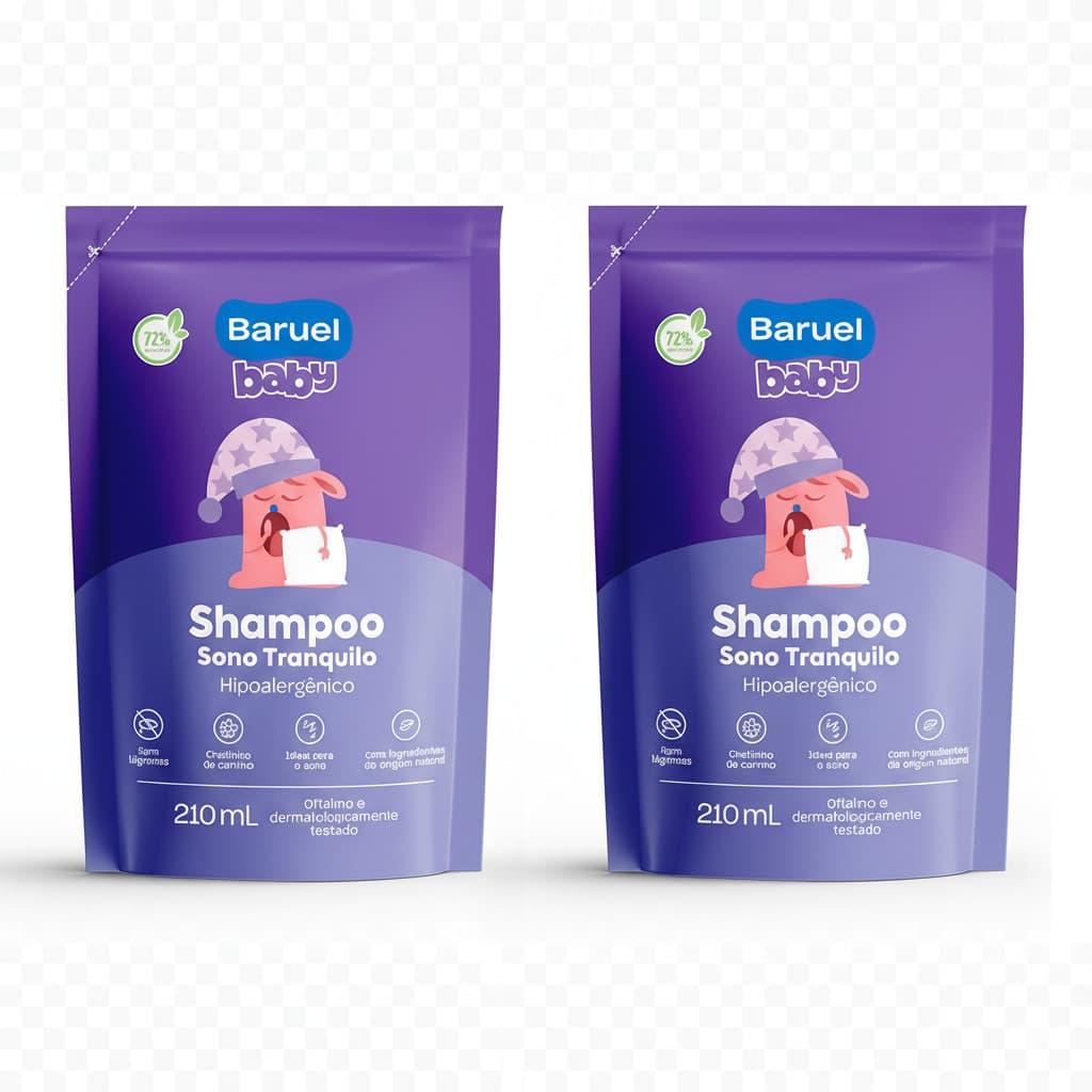 Shampoo Infantil Baruel Baby Sono Tranquilo Refil 210ml