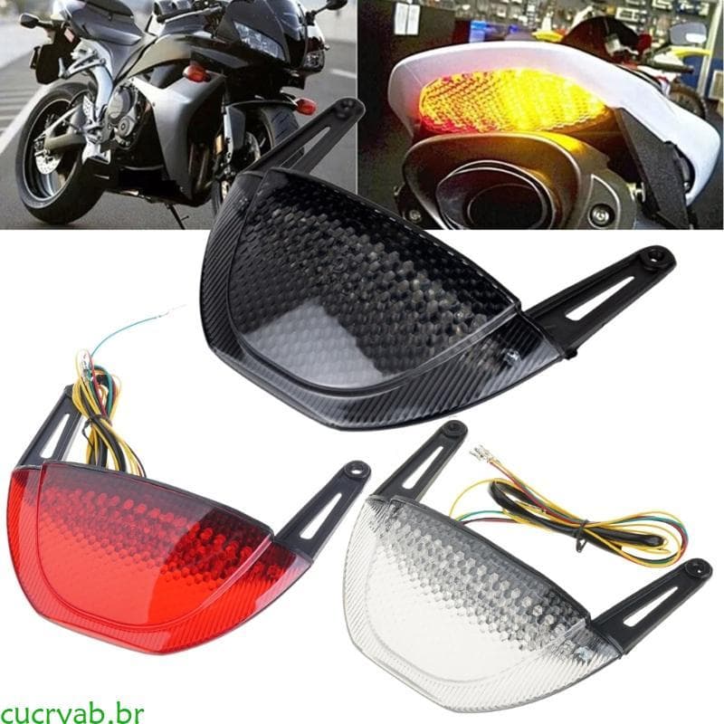 cucryab Motocicleta Integrada LED Luz Traseira Lâmpada Indicadora Sinal Volta Para CBR600RR