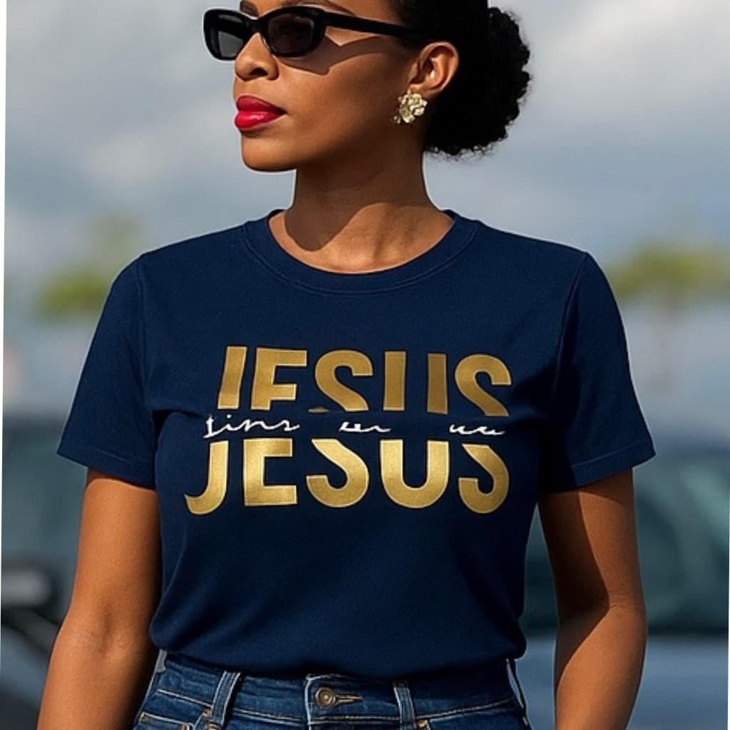 Camiseta Feminina Blusa T-shirt Moda Evangelica Jesus