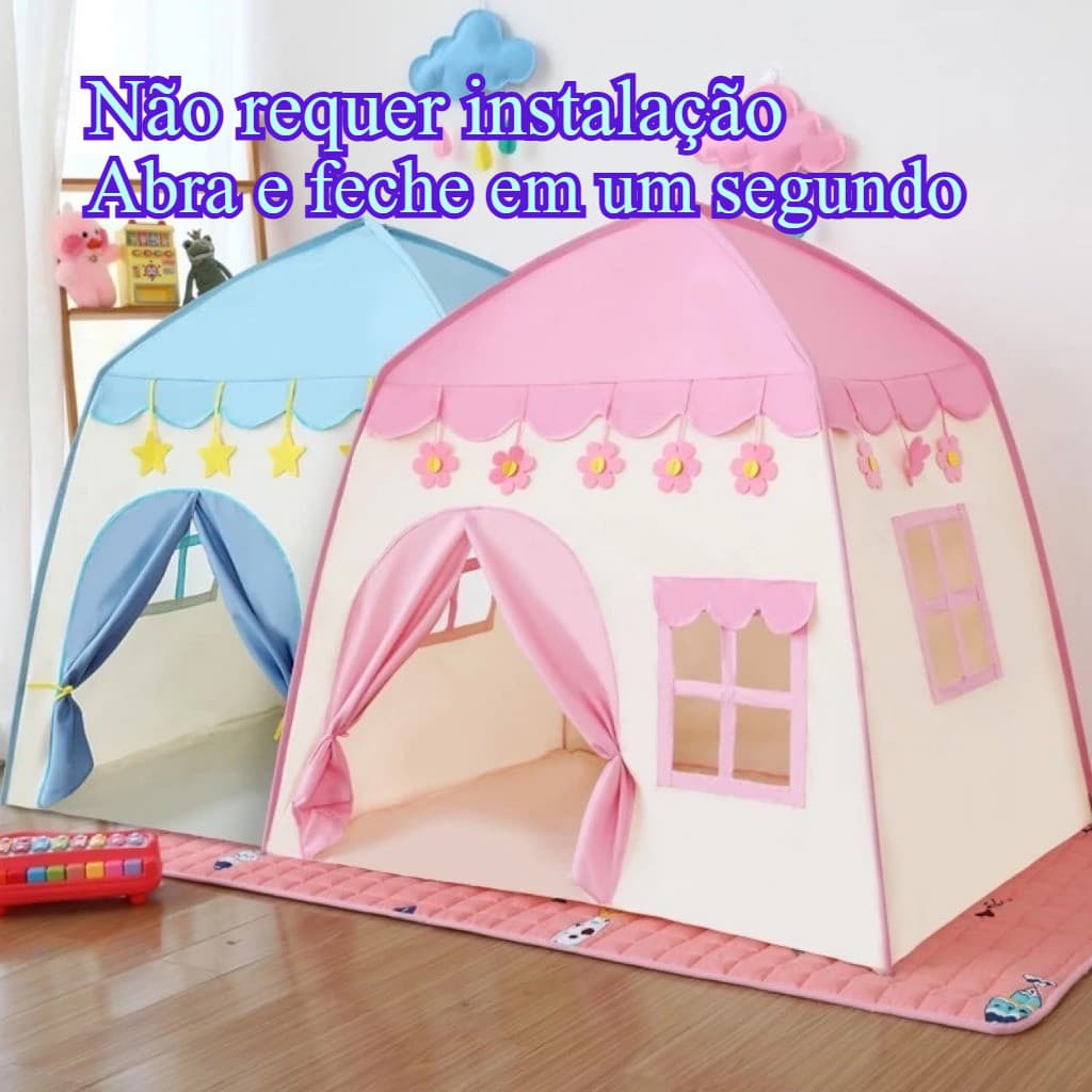 Tenda ao ar livre tenda infantil tenda menina cabana meninos tenda dobrável sem instalação abertura e fechamento em segu