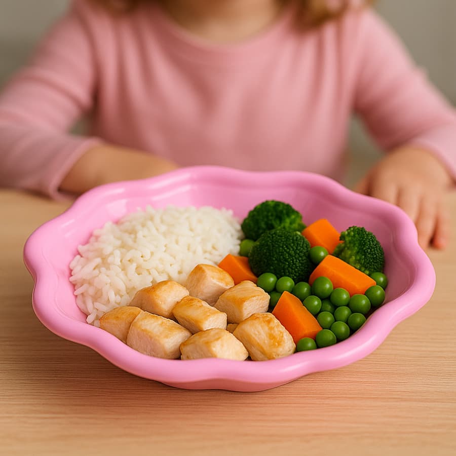 Prato Infantil Escolar 550ml Plástico Merenda Lanche