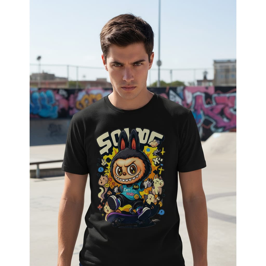 Camiseta Unissex Labubu Desenho Urso Personalizado