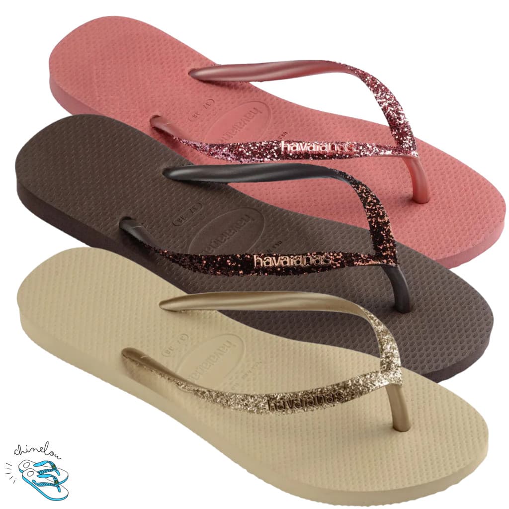 Sandalia Chinelo Havaianas Slim Glitter II Delicada Festa Feminina Original