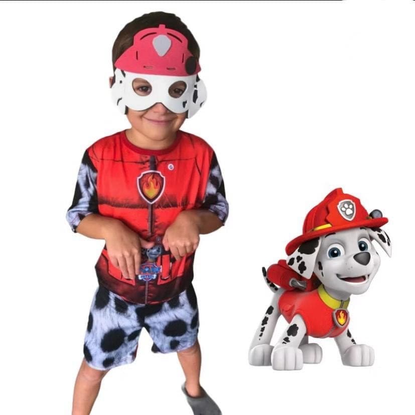 Fantasia Infantil Marshal  Bombeiro  Patrulha Canina - Envio Imediato