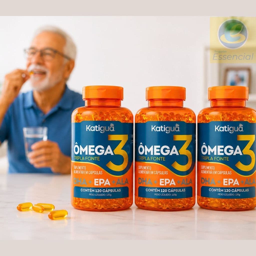 Omega 3 Original Katiguá Tripla Fonte 1000MG 60Caps EPA DHA  Preço Barato Promoção