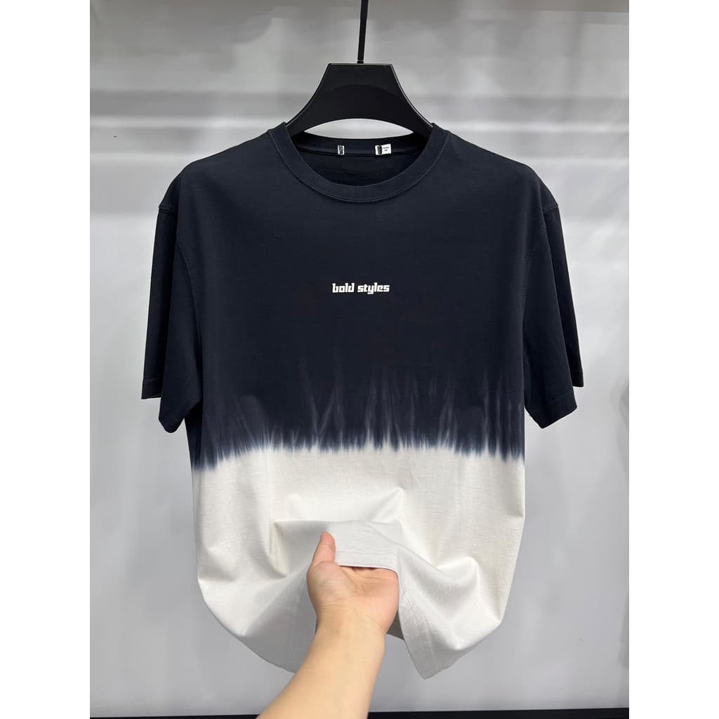 Etiqueta de retirada de uma linha, abrangente confortável respirável gradiente masculino verão Casual moda em torno do p
