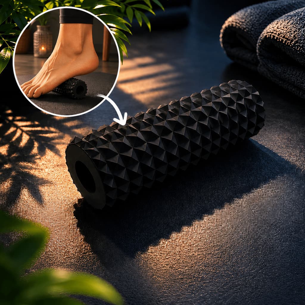 Massageador para Pés Roller Liberação Miofascial Fasciíte Plantar Alívio da Dor Relaxamento Muscular