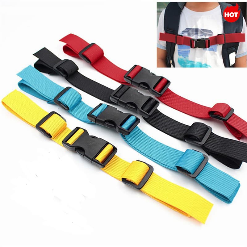 < LA > Mochila Antiderrapante Alça De Peito Ombro Bolsa Fixa Fivela Criança Adulto Cinto