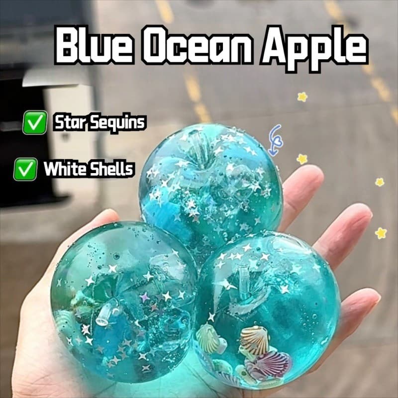 Squishy Ocean Apple-Sensory Fidget Toy Slow Rise Toys Para Crianças E Adultos Squeeze Relax Gift