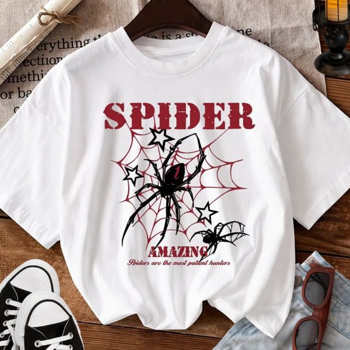 Camiseta Camisa Blusa 100%Algodão Feminina Super Herois Homem Aranha Spider Man Estilosa