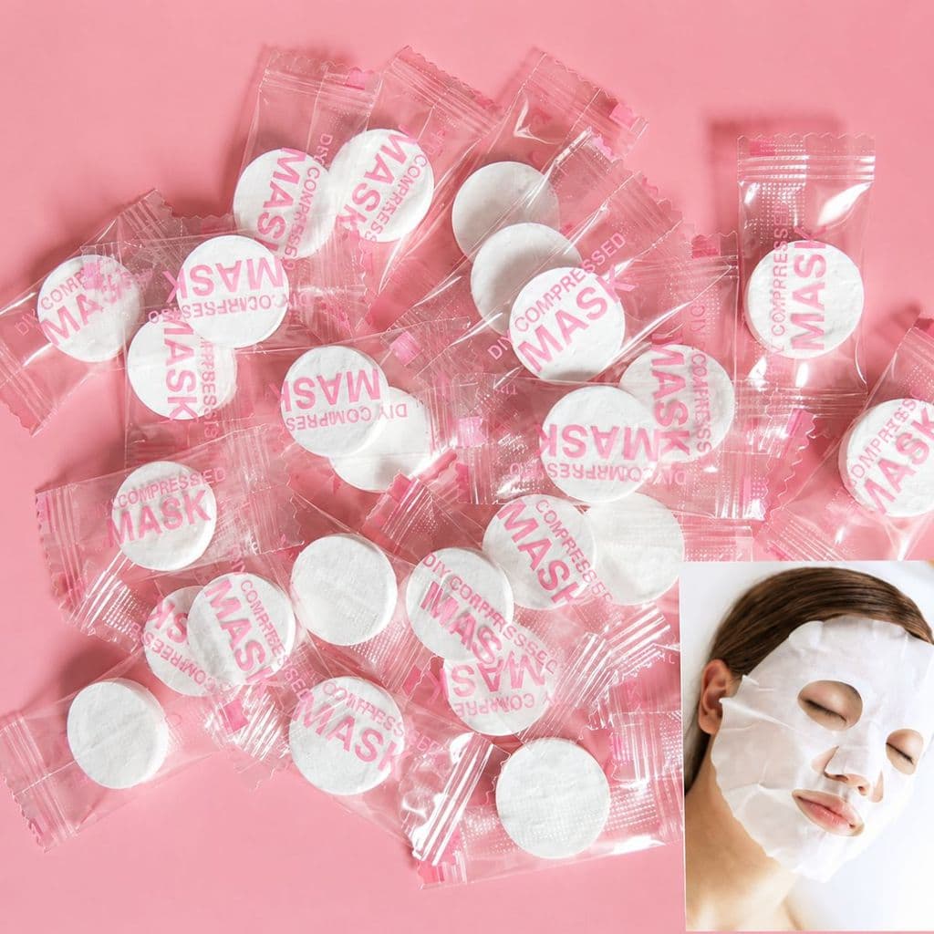 Máscara Facial Descartável Em Pastilha Desidratada Para Hidratação Da Pele Skincare