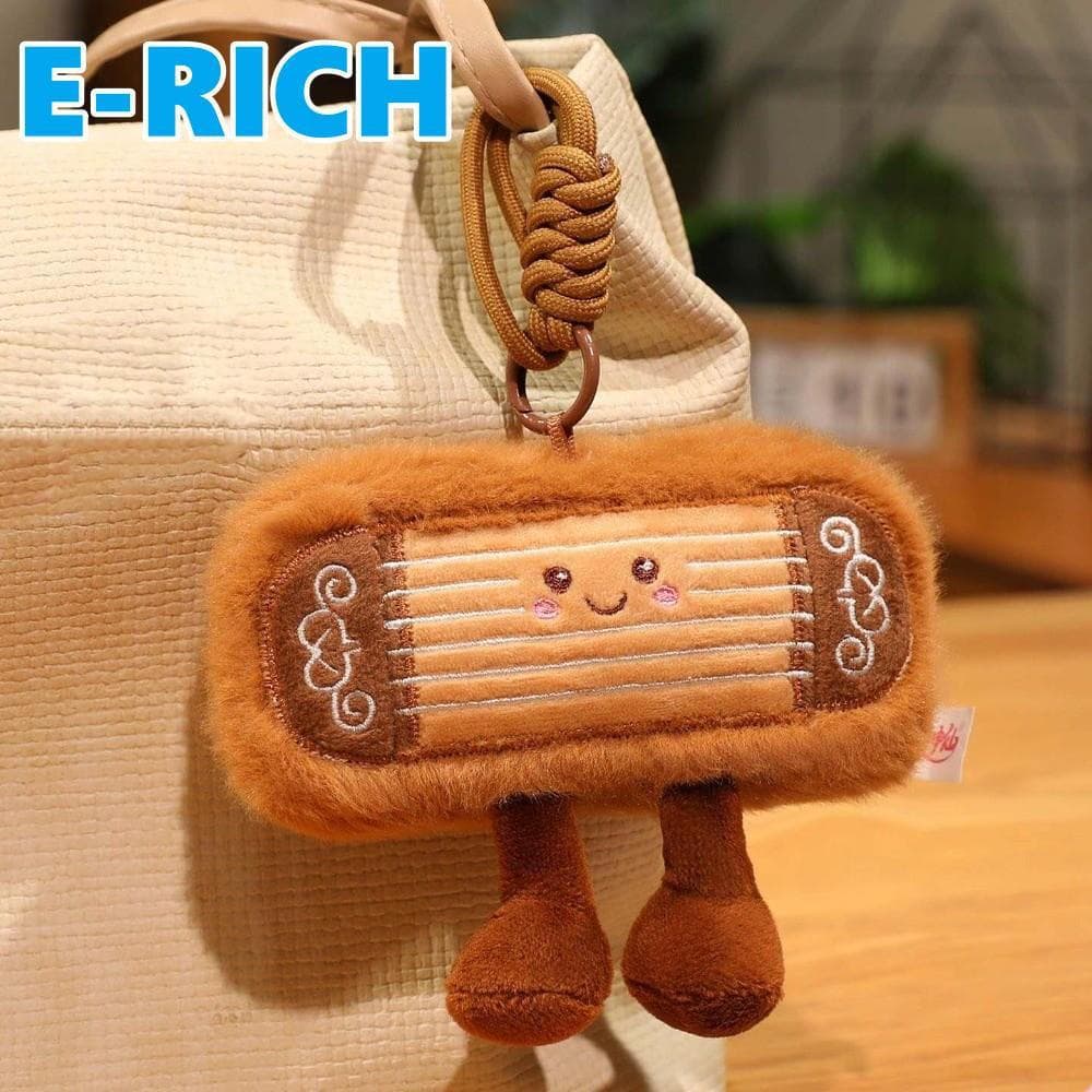 ERICH1 Pingente De Boneca De Cítara Chinesa , Chaveiro De Brinquedo De Pelúcia De Instrumento Kawaii , Desenho Animado