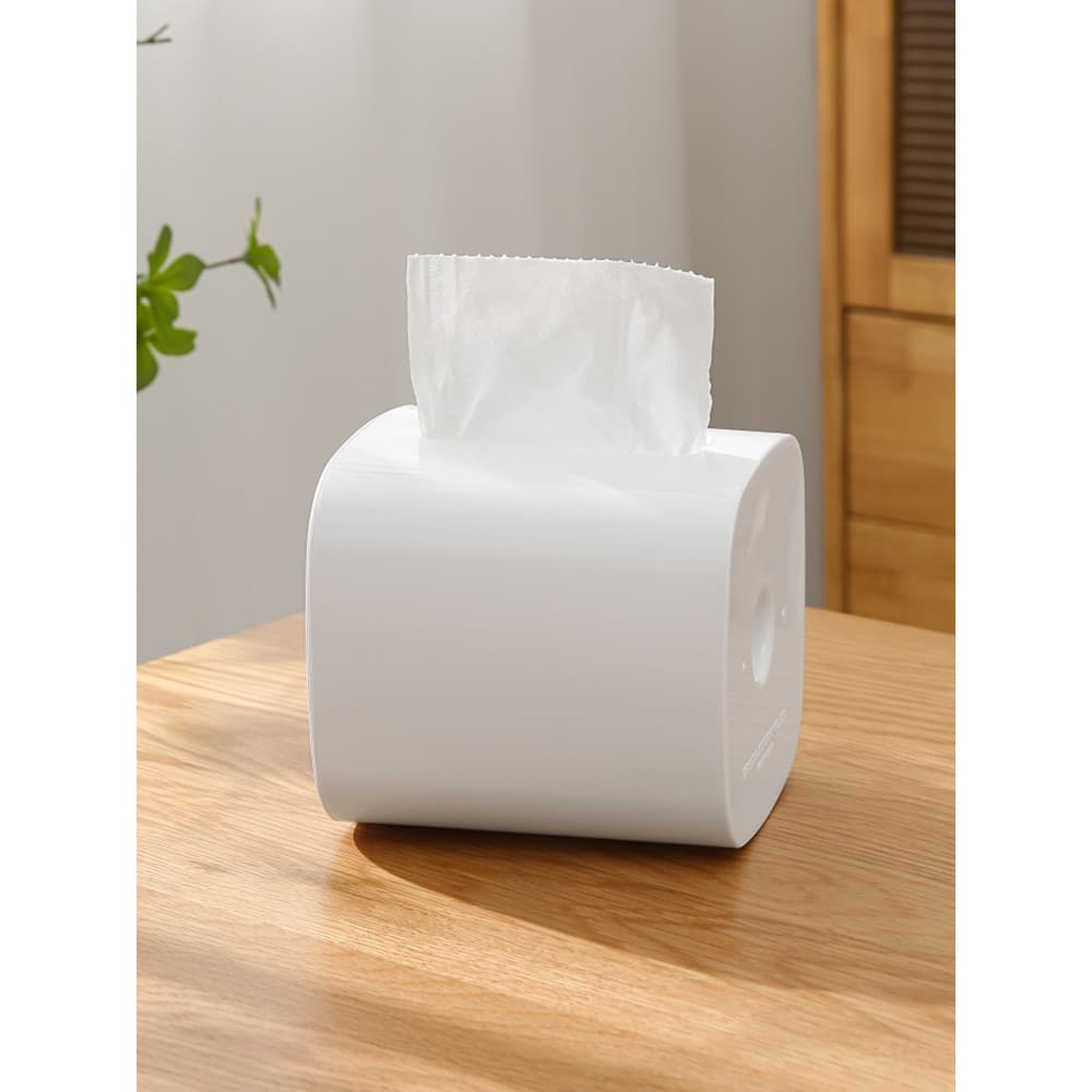 Japão importado rolo caixa de papel Desktop rolo caixa armazenamento sala estar cozinha criativa caixa tecido carro rolo