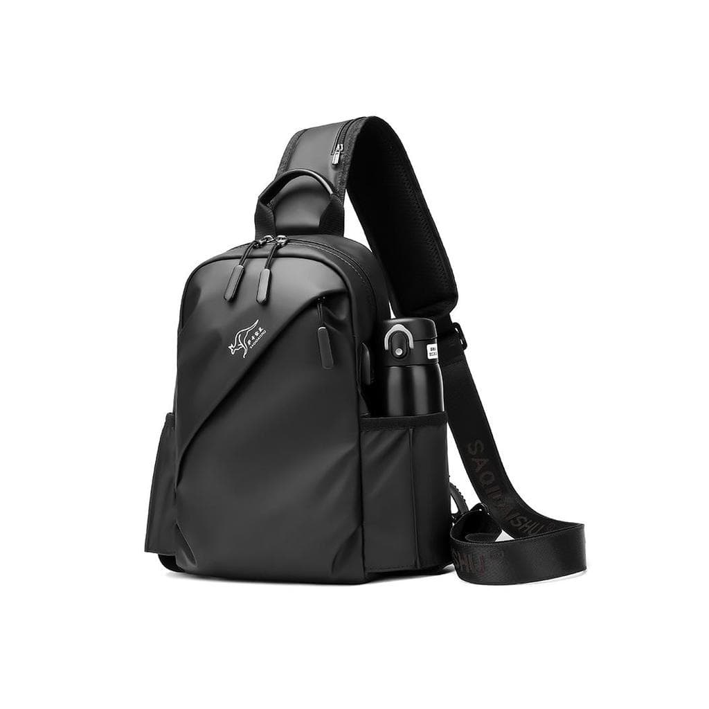 Saki Kangaroo Bolsa de peito masculina Street Wear Bolsa mensageiro multifuncional Casual moda mochila esportiva bolsa d