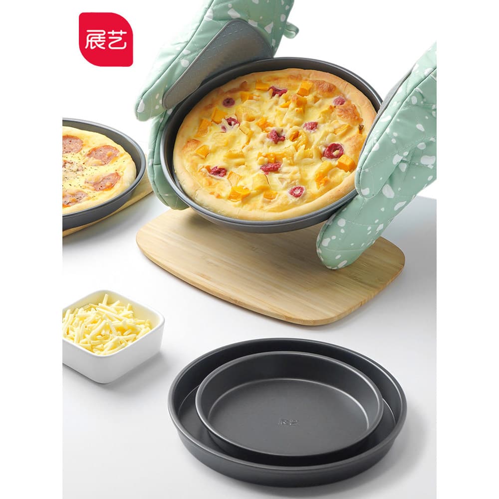 Molde de cozimento exposição arte pizza pan cozimento doméstico 30cm pizza pan