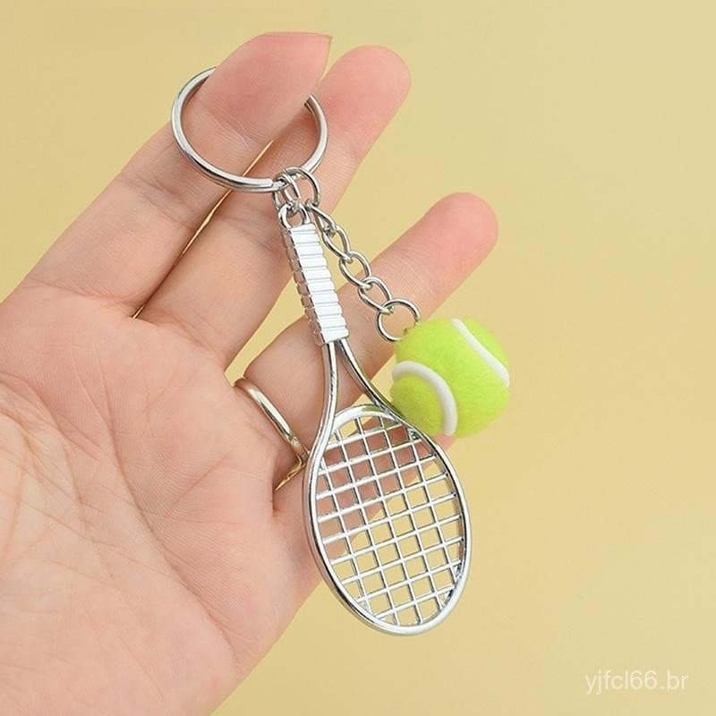 Chaveiro de Raquete de Tênis Unissex, Decoração Criativa, Moderna e Divertida, Adequado para Mochilas Esportivas W3MB