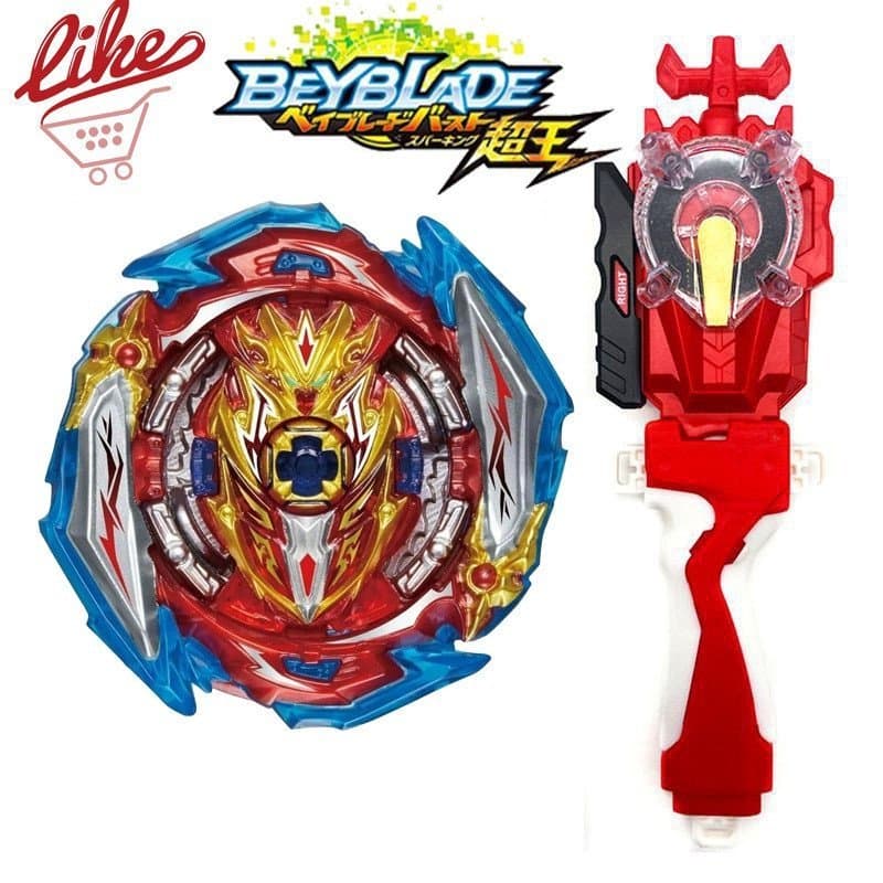 Beyblade Burst Flame Sword B-173 Infinite Achille Super King with LR Spark Launcher Handlebar Set Beyblade Toys for Chil