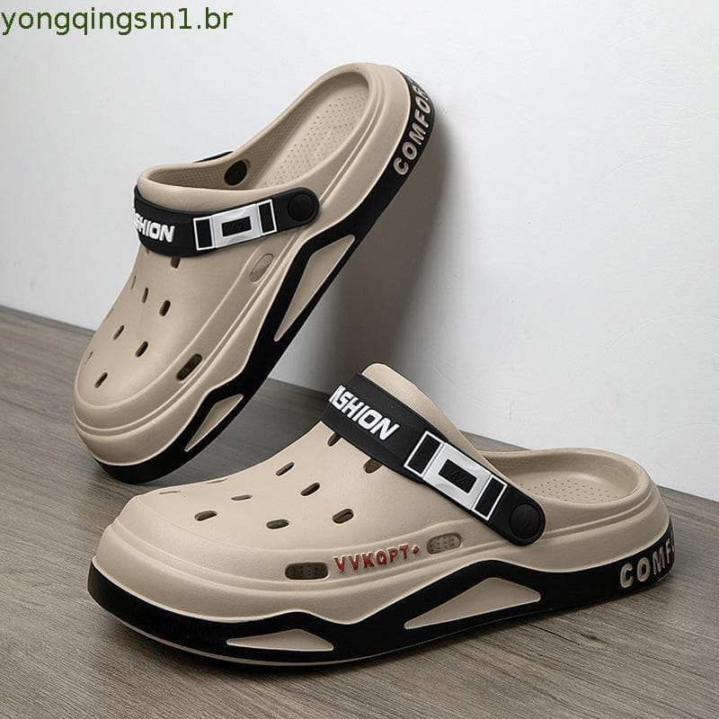EVA novo estilo buraco sapatos masculinos verão exterior Wear versão coreana estudantes masculinos Baotou sandálias chin