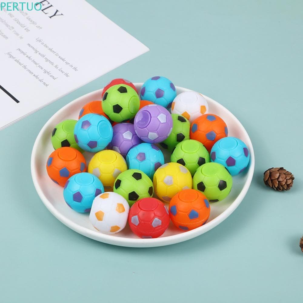 PERTUO 10 Pcs Spinners De Futebol , Lembrancinhas Giratórias , Brinquedos De Bola Mini Bolas Saltitantes Coloridas De 4